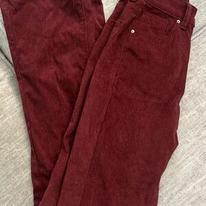 Burgundy Corduroy Pants